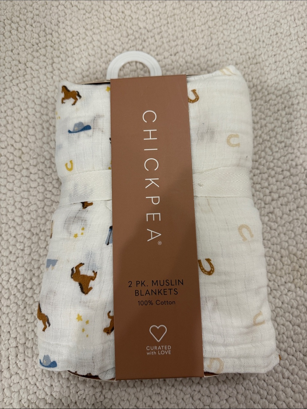 NWT 2 Chickpea Muslin Baby Blankets